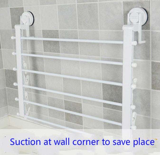 Adjustable & Expandable Wall Mounted Telescopic Towel Rack With Suction Cup - No Drilling, No Nails