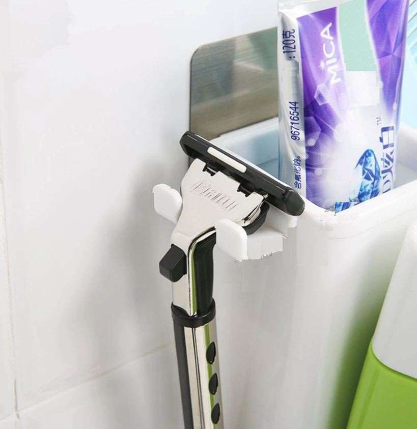 Simple & Stylish Toothbrush Combination Holder - No Drilling & No Nails