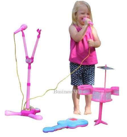 3 in 1 Musical Instrument Concert Center  Microphone Set, Guitar & Drum Set, Learn & Play