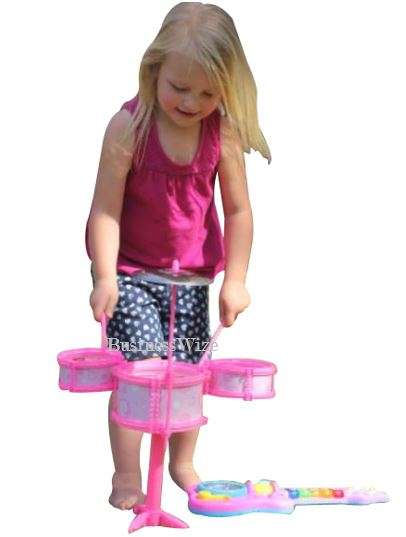 3 in 1 Musical Instrument Concert Center  Microphone Set, Guitar & Drum Set, Learn & Play