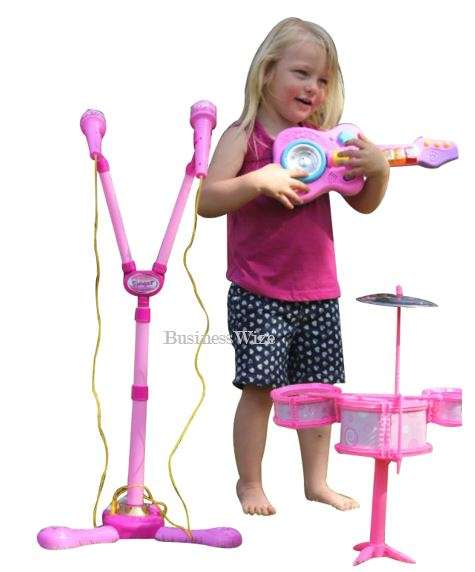 3 in 1 Musical Instrument Concert Center  Microphone Set, Guitar & Drum Set, Learn & Play