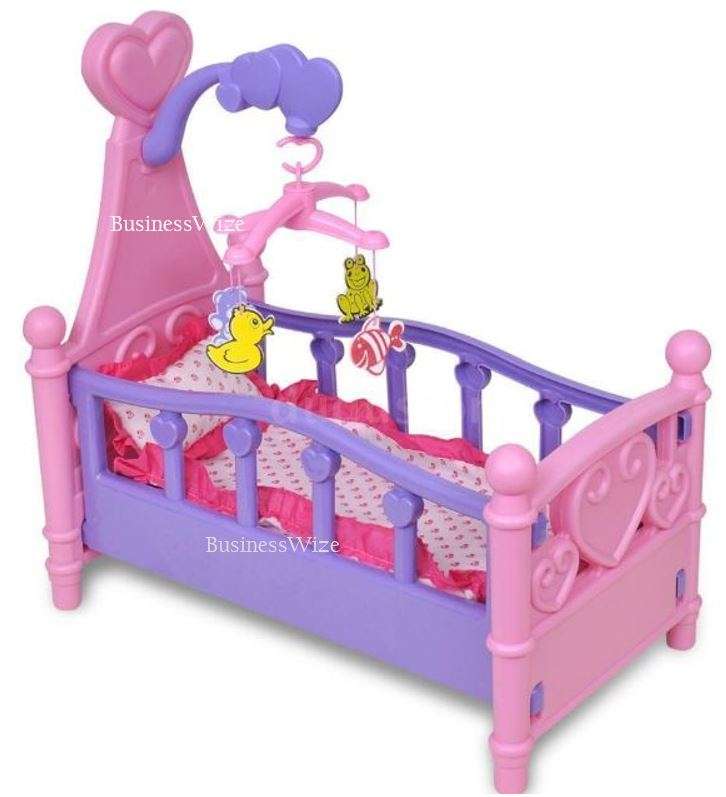 Cute Crying Baby Doll in Rocking Cradle With Lots of Accessories and Hours of Fun