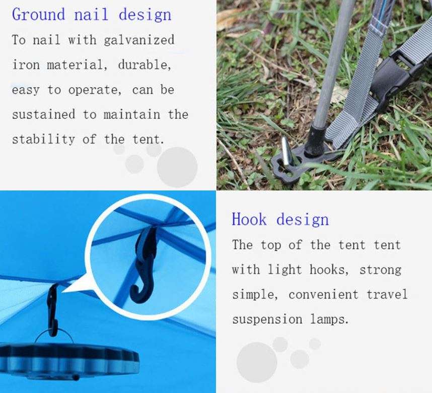 4 Man Tent in Zipper Bag - Lightweight & Easy to Install (200 X 220 X 135 cm)