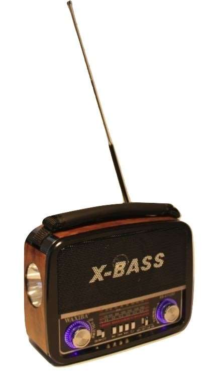 SD/USB/TF MP3 Player - AM/FM Radio, Build in X-Bass Speaker, Flash Light & Rechargeable Battery