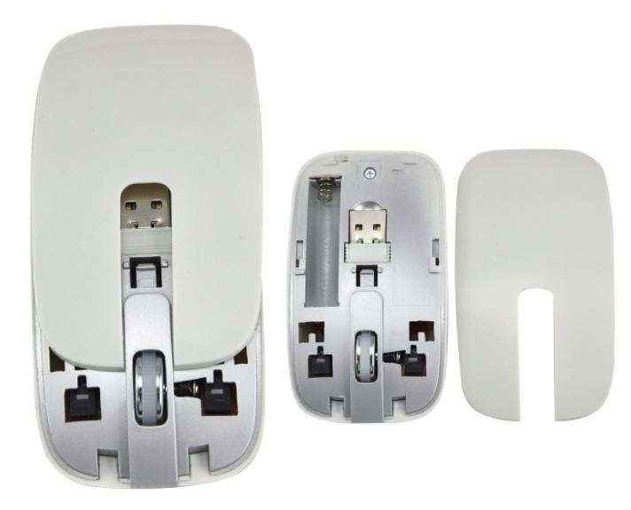 Super Slim 2.4 Ghz Wireless Keyboard, Mouse, Silicone Protective Skin & USB Receiver Combo White