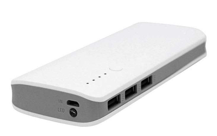 3 USB Powerbank 20000 mAh for Charging of Electronic Devices With LED Flashlight