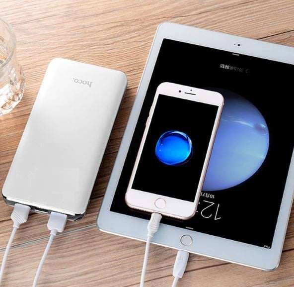 3 USB Powerbank 20000 mAh for Charging of Electronic Devices With LED Flashlight