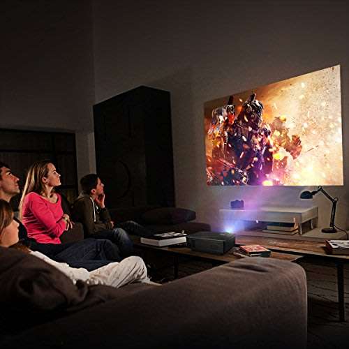 HD 1080P LED Multimedia Projector & Home Theater Cinema & Remote - AV, TV, VGA, HDMI, USB, SD, WTC