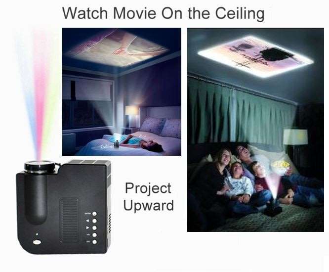 HD 1080P LED Multimedia Projector & Home Theater Cinema & Remote - AV, TV, VGA, HDMI, USB, SD, WTC