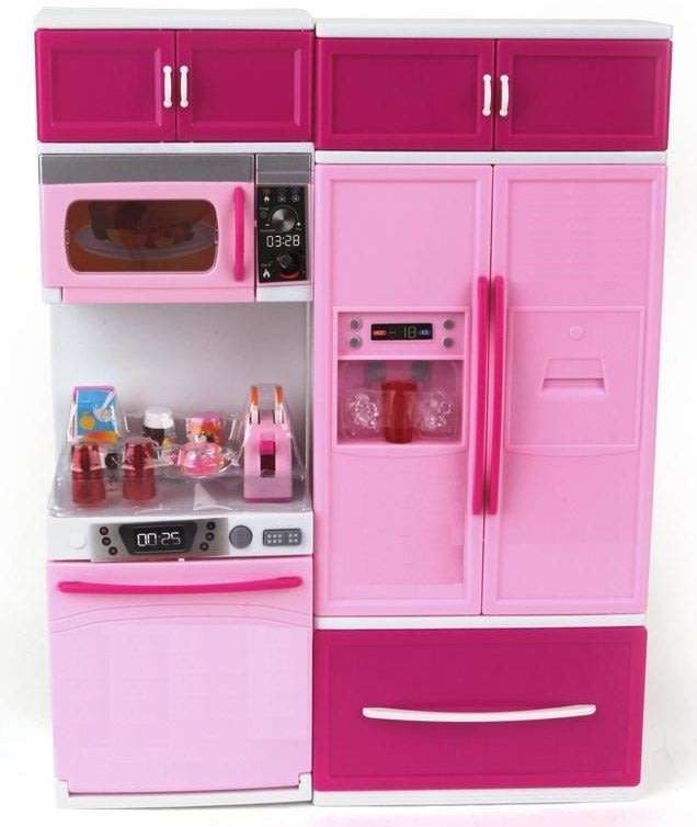 Modern Kitchen Play Set With Opening Doors, Sound & Light
