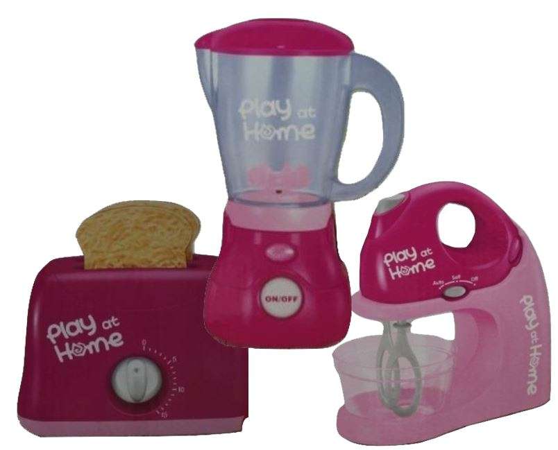 Real Working Blender, Mixer & Toaster Play Set With Accessories