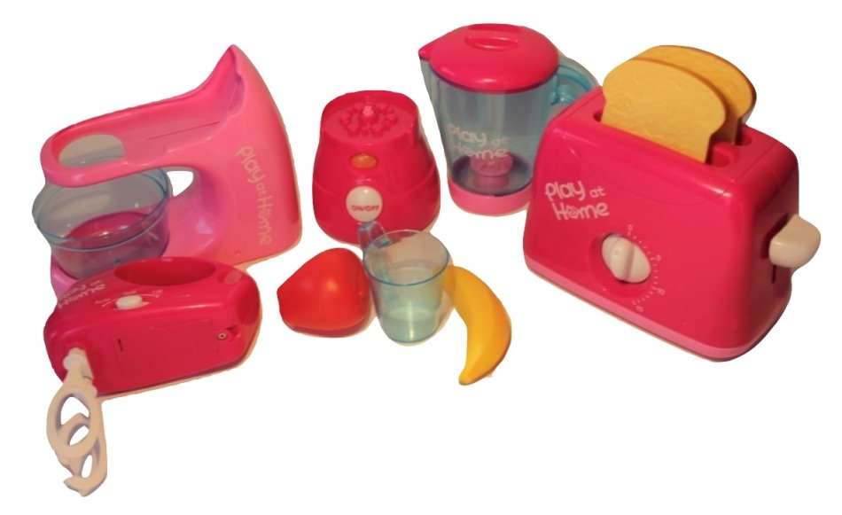 Real Working Blender, Mixer & Toaster Play Set With Accessories