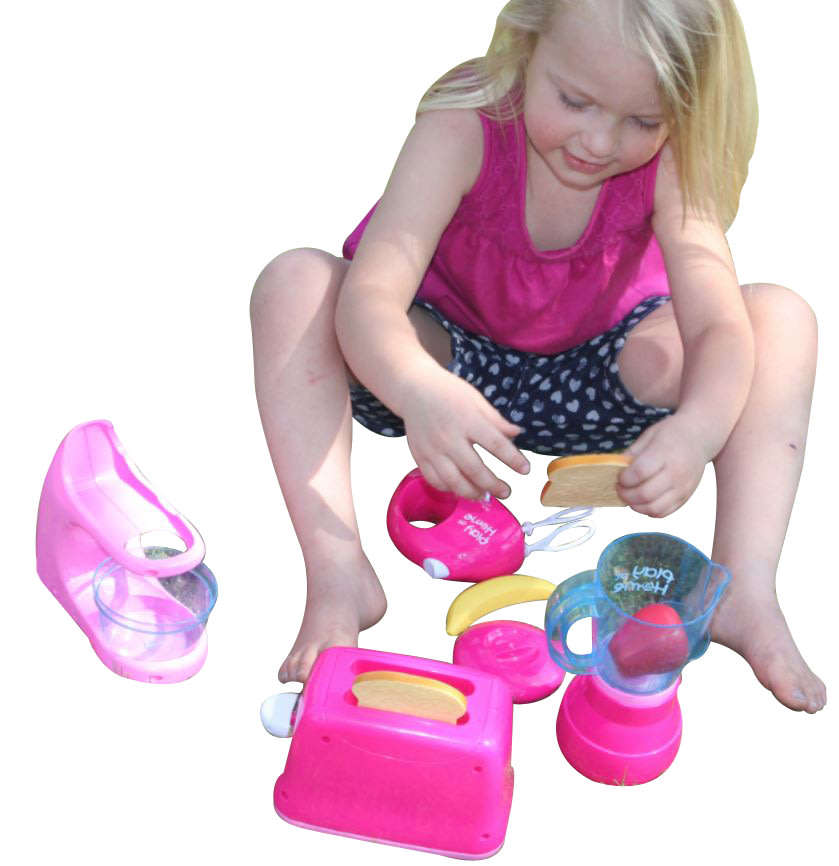 Real Working Blender, Mixer & Toaster Play Set With Accessories