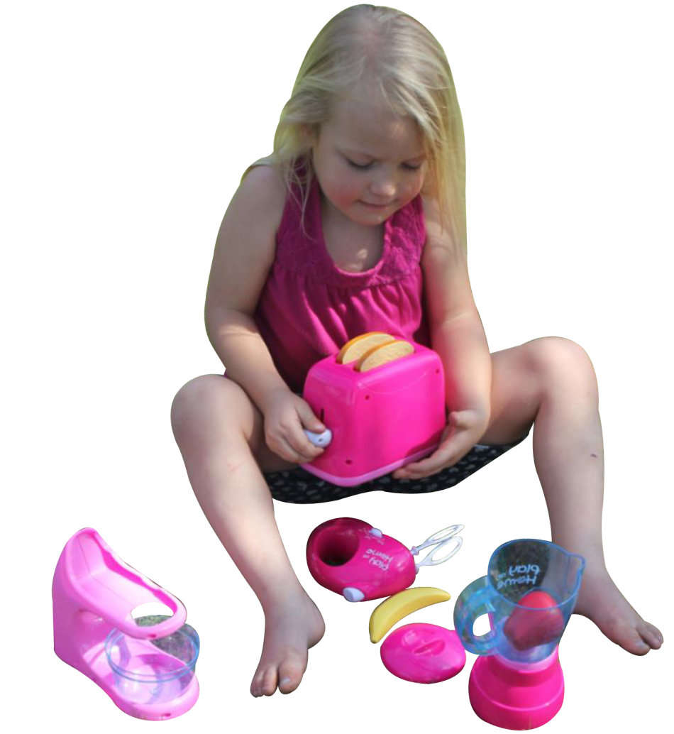 Real Working Blender, Mixer & Toaster Play Set With Accessories