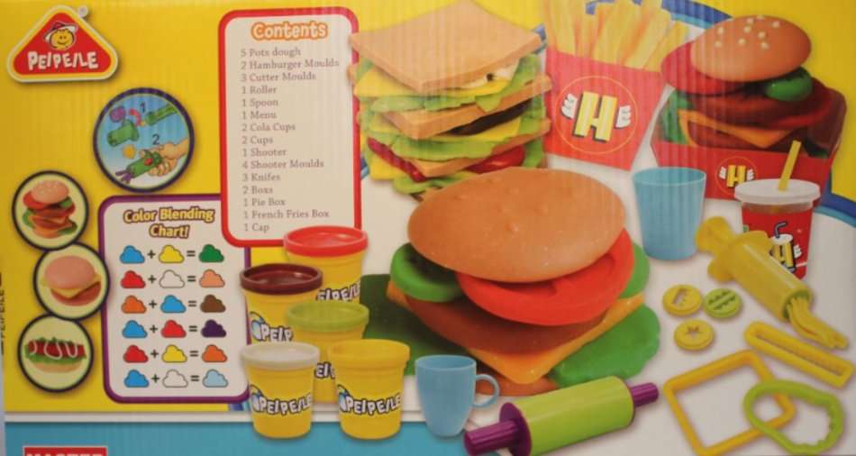Hamburger Workshop Dough Set - Designed to Develop Creativity, Imagination & Hands-on Skills