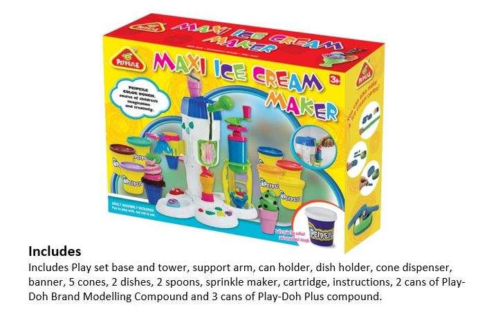 Ice-Cream Maker Dough Set - Designed to Develop Creativity, Imagination & Hands-on Skills