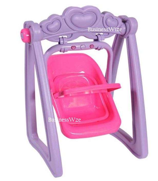 Cute Crying Baby Doll in Swing & Detachable Car Seat With Music & Lights