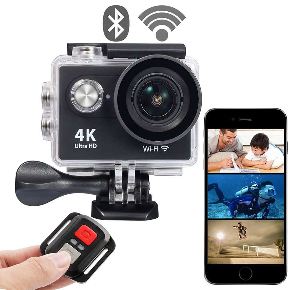 4K Ultra HD WIFI Action Sport DVR & Camera With REMOTE- HDMI, Waterproof, 170 Degree & More