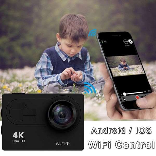 4K Ultra HD WIFI Action Sport DVR & Camera With REMOTE- HDMI, Waterproof, 170 Degree & More