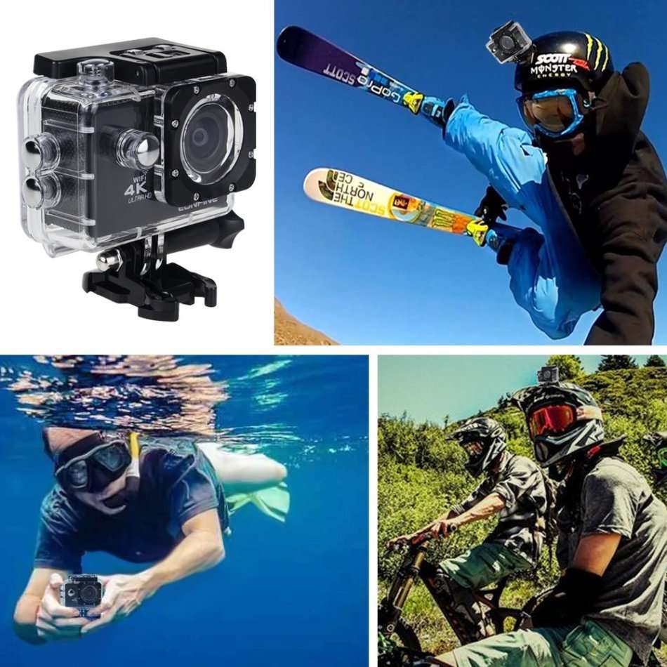 4K Ultra HD WIFI Action Sport DVR & Camera With REMOTE- HDMI, Waterproof, 170 Degree & More