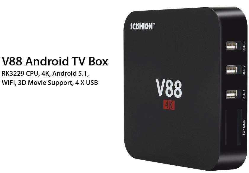 Android TV BOX - Scishion V88, Quad Core, 3D, etc. - Turns Your TV Into a Smart Media Center