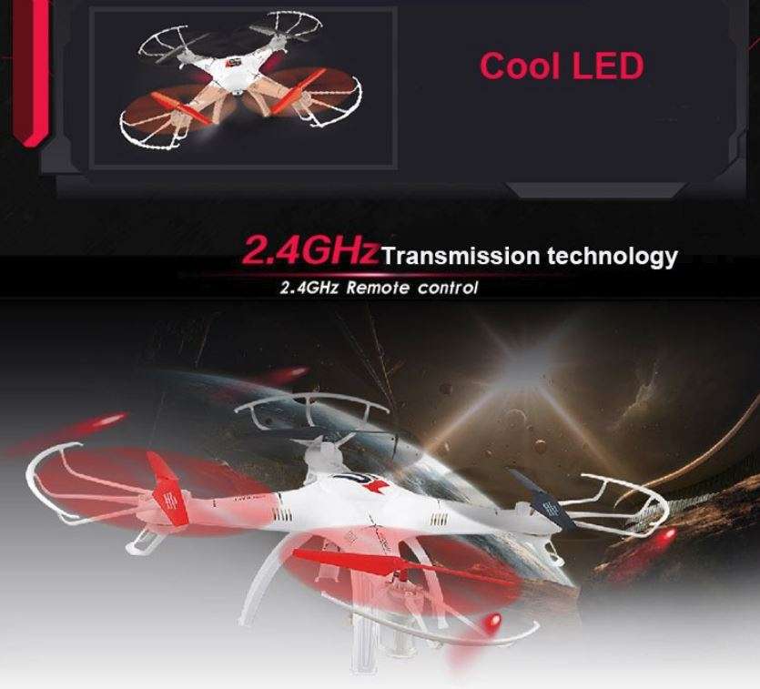 6-Aixs GYRO Remote Control 4CH Quad Copter Drone With LED Lights
