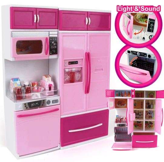 Modern Kitchen Play Set With Opening Doors, Sound & Light