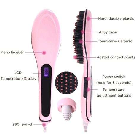 Simply Straight Ceramic Straightening Brush - Perfectly straight hair fast & easy