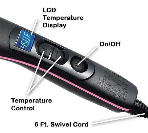 Simply Straight Ceramic Straightening Brush - Perfectly straight hair fast & easy