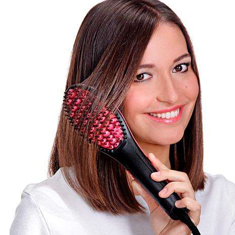 Simply Straight Ceramic Straightening Brush - Perfectly straight hair fast & easy