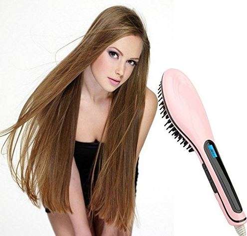 Simply Straight Ceramic Straightening Brush - Perfectly straight hair fast & easy