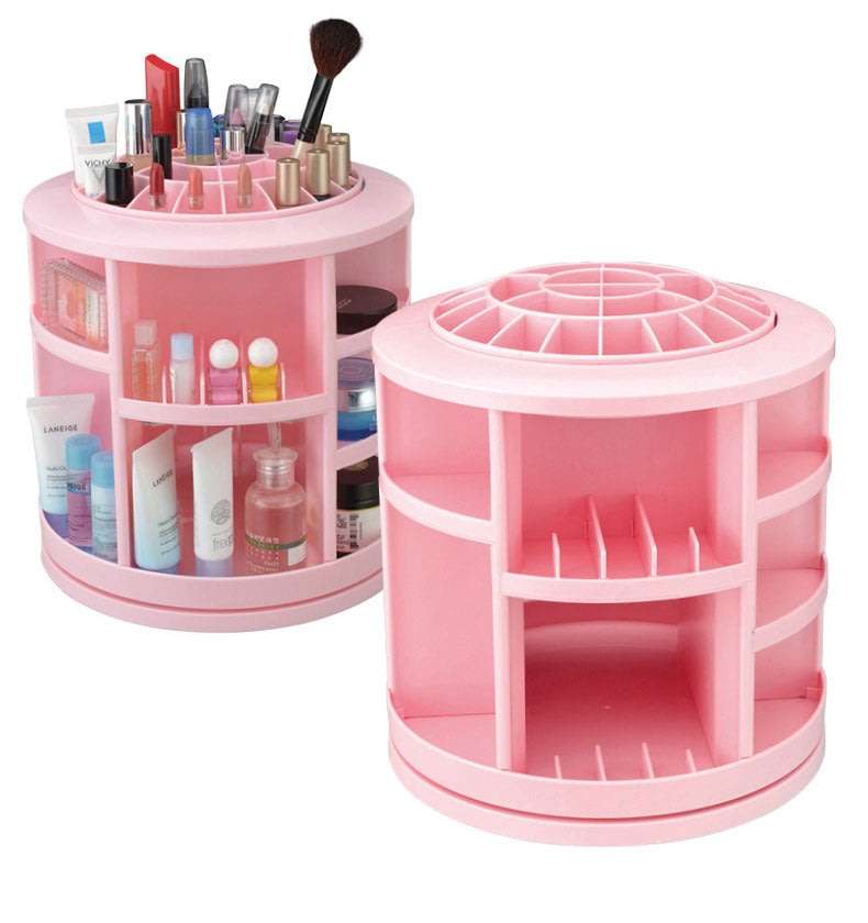 360 Degree Rotating Cosmetic Storage Display Box with 7 adjustable layers