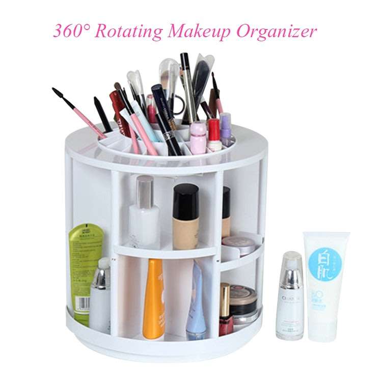360 Degree Rotating Cosmetic Storage Display Box with 7 adjustable layers