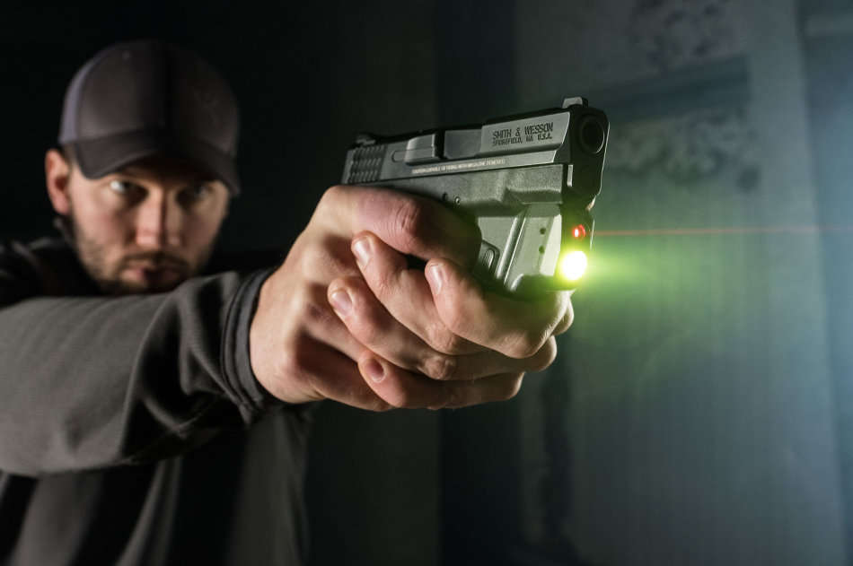OPS Tactical 45 cal Spring Airsoft Pistol BB Gun With Laser and Flashlight