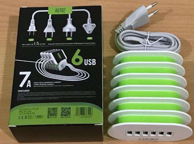 LDNIO Compact and Portable 6 USB Fast Charger for IOS and Android