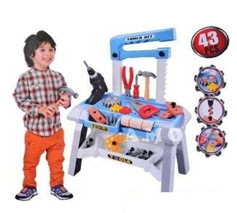 This Smart Tools Toy Workbench includes all the tools you need to build right alongside Dad