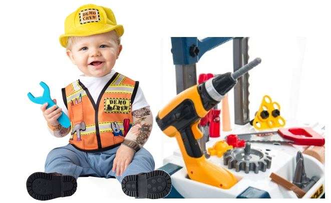 This Smart Tools Toy Workbench includes all the tools you need to build right alongside Dad