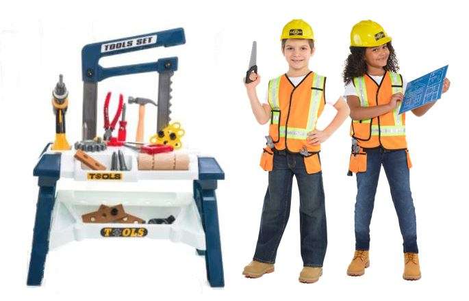 This Smart Tools Toy Workbench includes all the tools you need to build right alongside Dad