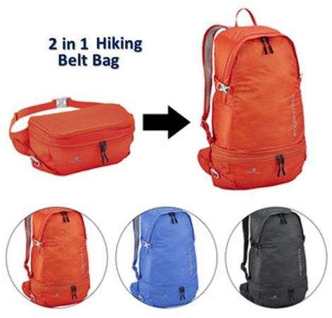 2 in 1 Back Pack - A Full-sized Waist Pack that Converts in a full-sized back pack