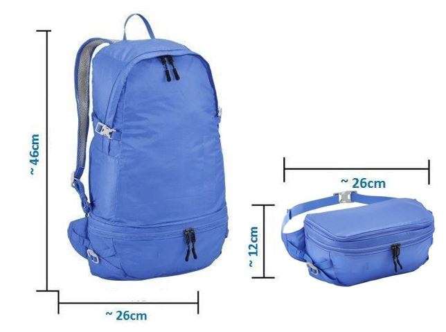 2 in 1 Back Pack - A Full-sized Waist Pack that Converts in a full-sized back pack