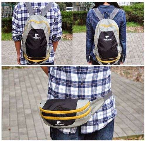 2 in 1 Back Pack - A Full-sized Waist Pack that Converts in a full-sized back pack
