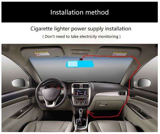 HD 1080P 2.8" Mirror Video Camera, LCD Screen, Support SD Card, Motion Detection, Loop Recording ...