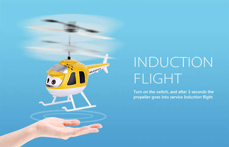 Infrared Induction Suspension Helicopter With Sensor Flying, Light Effects & USB Charging