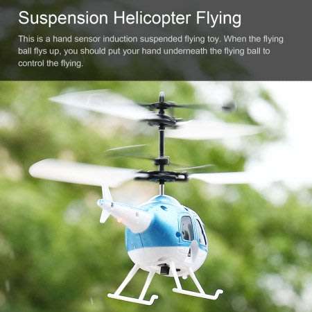 Infrared Induction Suspension Helicopter With Sensor Flying, Light Effects & USB Charging