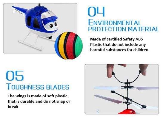 Infrared Induction Suspension Helicopter With Sensor Flying, Light Effects & USB Charging