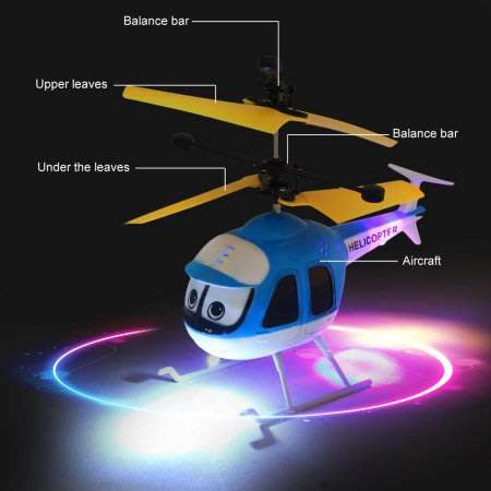 Infrared Induction Suspension Helicopter With Sensor Flying, Light Effects & USB Charging