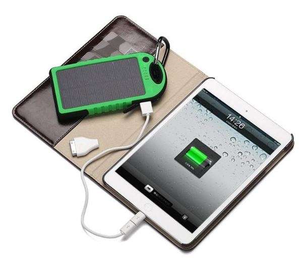 SOLAR Powerbank 5000mAh with 2 USB Ports for Charging of Electronic Devices, Phones & Lights