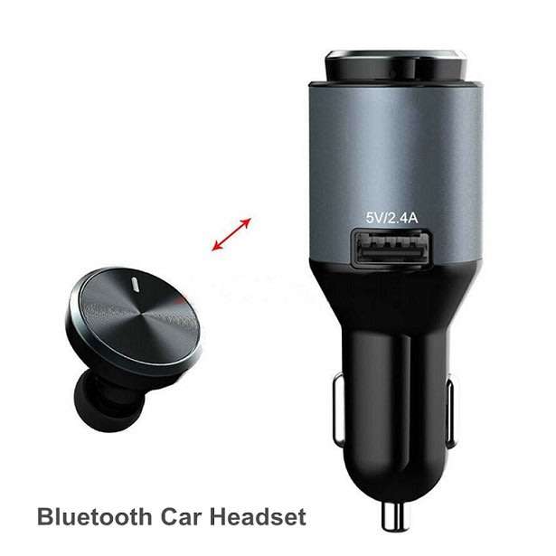 Wireless Multi-Functional 2 in 1 Mono Bluetooth Headset Earpiece and Car Charger