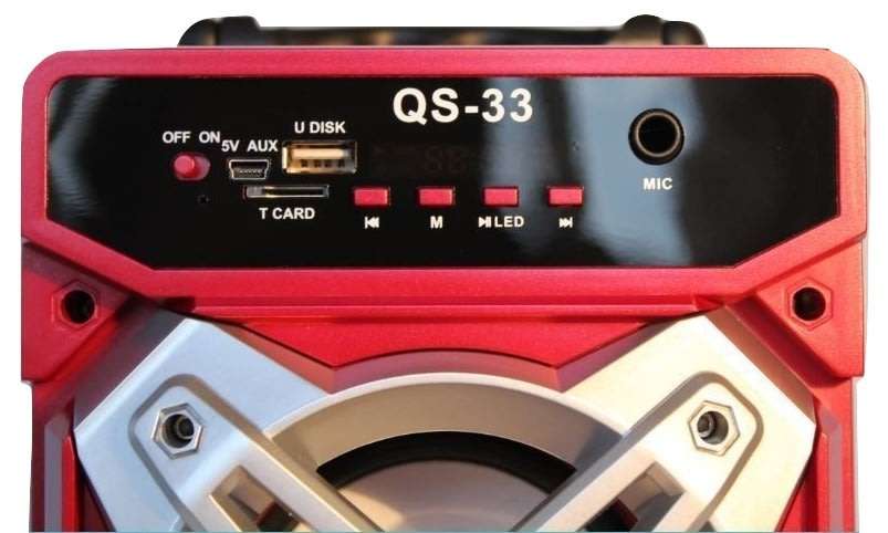 Bluetooth Multimedia Dual Sub-woofer Speaker With USB / SD / AUX / FM Radio & Microphone Jack