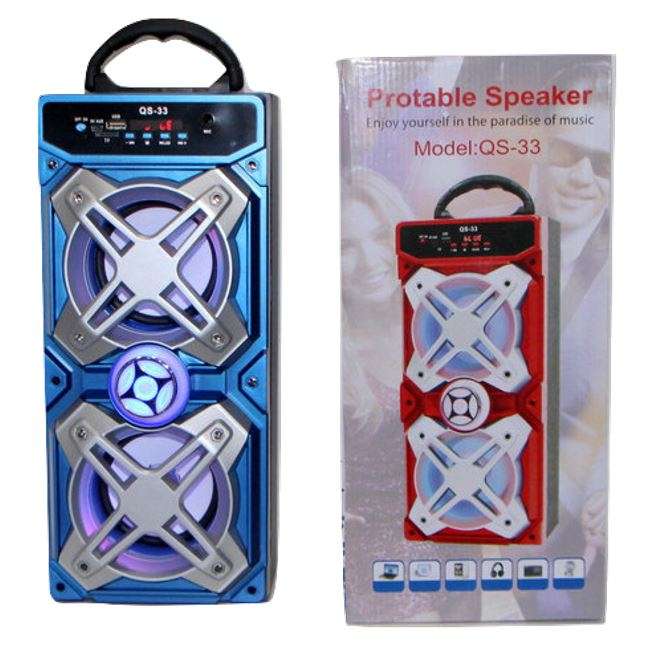 Bluetooth Multimedia Dual Sub-woofer Speaker With USB / SD / AUX / FM Radio & Microphone Jack